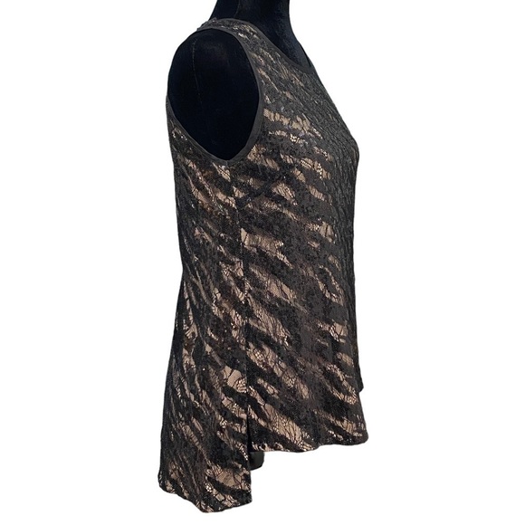 MM Couture Split Back Sequin Lace Sleeveless Top Small NWT Whimsigoth Y2K - Picture 5 of 9